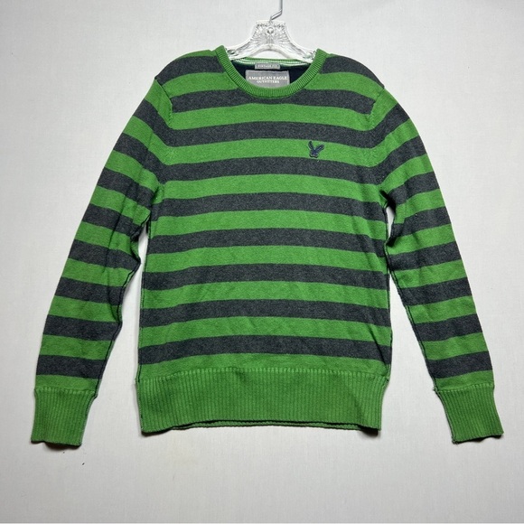 American Eagle AE Vintage Fit Sweater Men’s Size Large Green Cotton/Wool - Picture 1 of 9